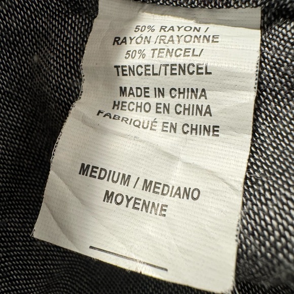 Rails Classic Black White  and Gray Plaid Long Sleeve Button Down Flannel Shirt - Picture 3 of 5